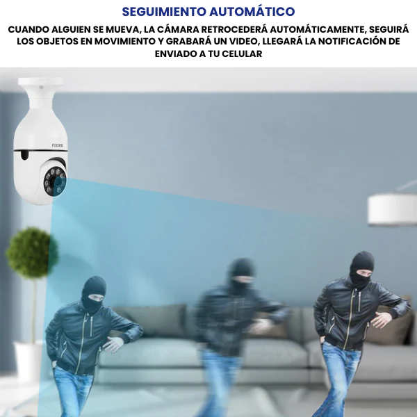 CÁMARA DE VIGILANCIA INTELIGENTE CON BOMBILLO - Image 3