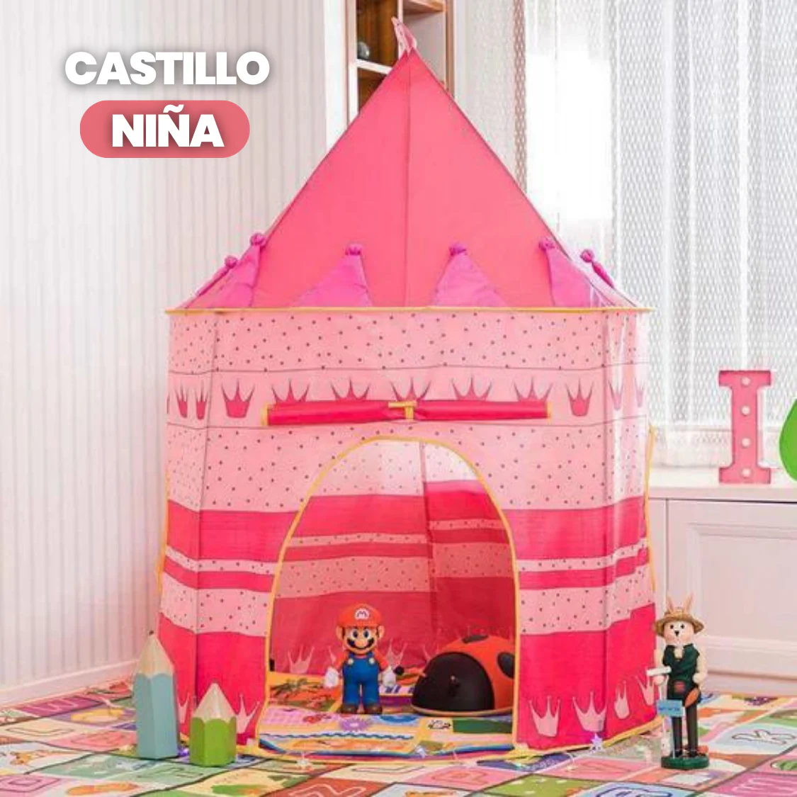 CARPA CASTILLO PLEGABLE PARA NIÑO Y NIÑA - Image 4